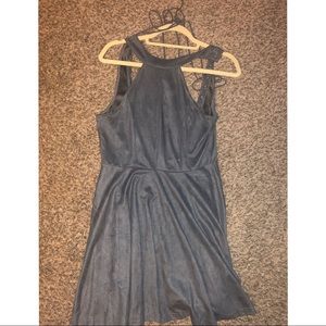 Halter dress w/ open tie up back